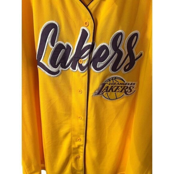 NBA‎ Lakers Button Up Jersey #48 Men's XL - Picture 2 of 5